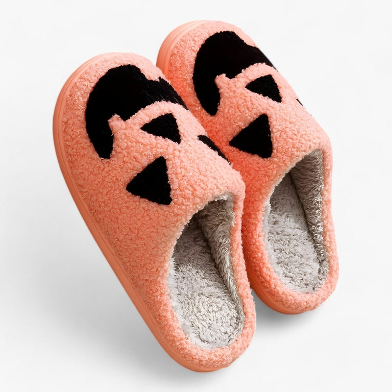 Monica – Chaussons classiques d'Halloween avec motif citrouille