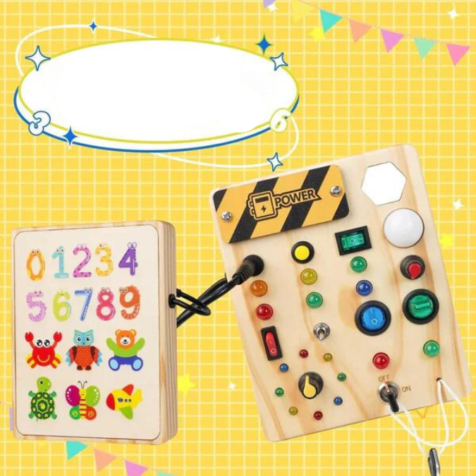 SparkQuest - Montessori vzdelávacia doska so 27 LED svetlami pre predškolákov