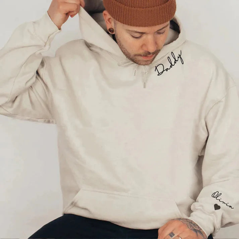 Cadeau Fête des Mères | Sweat à Capuche Manches Longues avec Nom Brodé