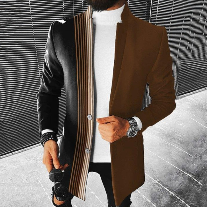 Milan - Long sleeve mid-length jacket with stand collar