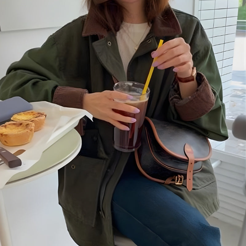 Femke - Bunda s dlouhým rukávem a klopovým límcem