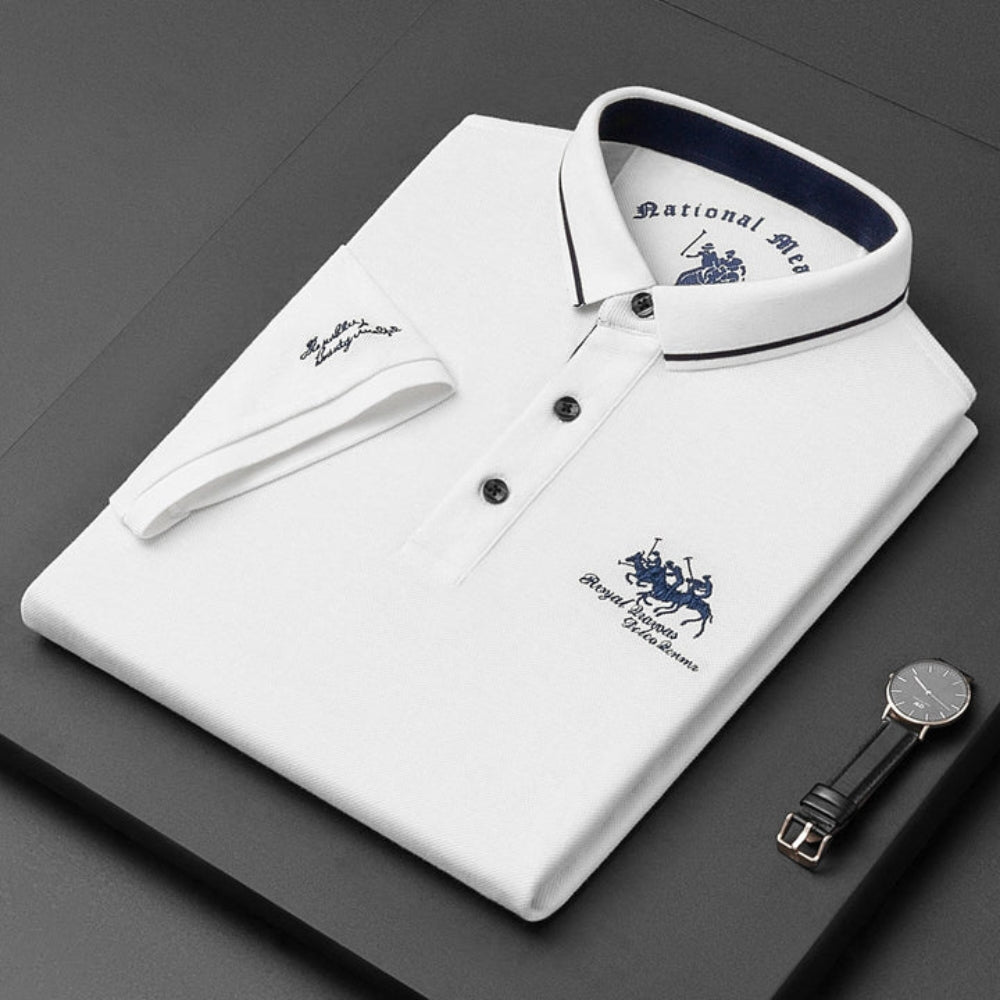 Raffaele – Tricou polo elegant cu mâneci scurte și design clasic cu nasturi