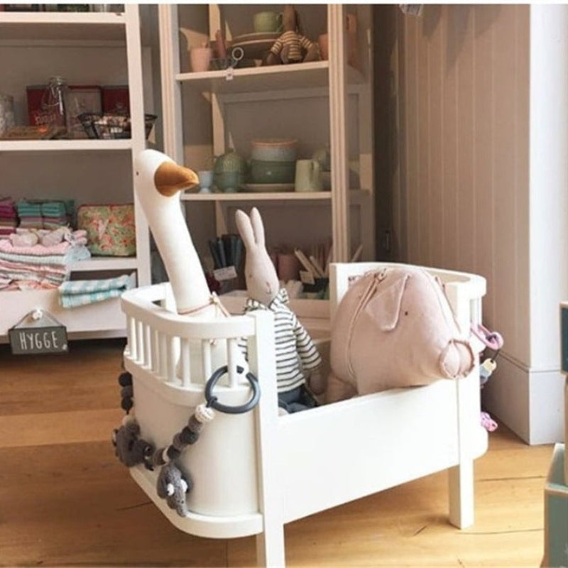 FarmNest - Zachte ganzenknuffel met rond knuffeldier voor kinderen en decoratie