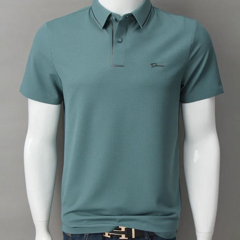Logan – Polo à manches courtes imprimé avec col à boutons | Confort léger et ajusté | Style décontracté quotidien | Tailles M–4XL