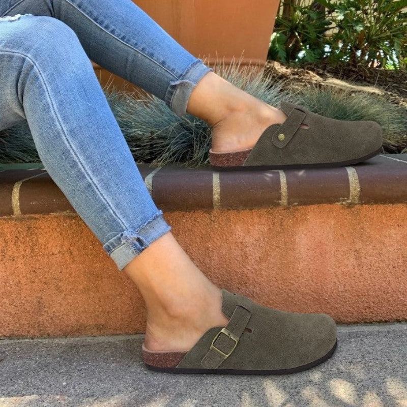 Mirren – Chaussons à enfiler mi-couverts avec boucle