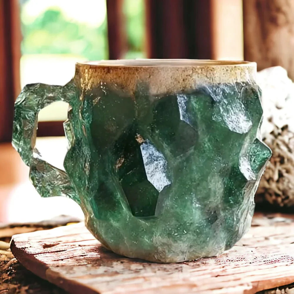 StoneSip – Handmade mug with elegant stone-like texture and comfortable handle