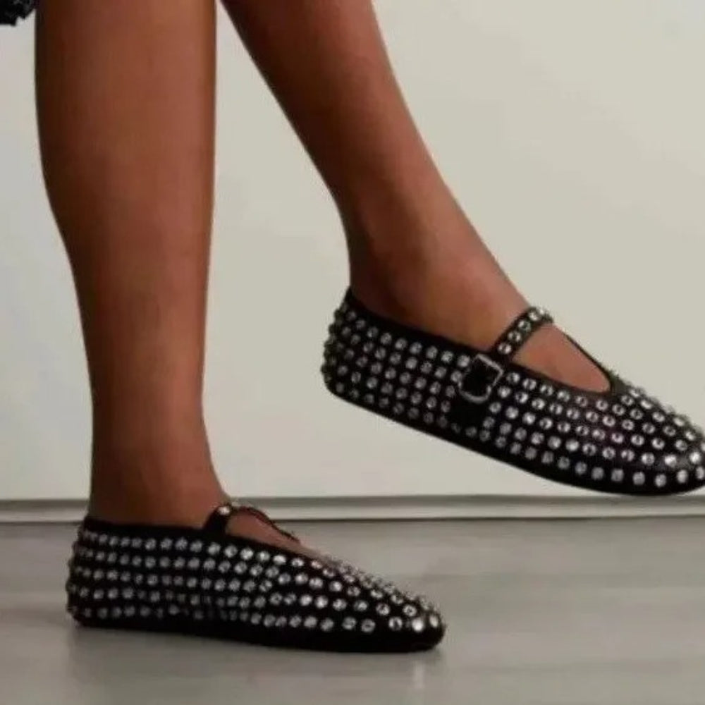 Zaria – Eleganckie baleriny z mini regulowanym paskiem i klamrą po boku