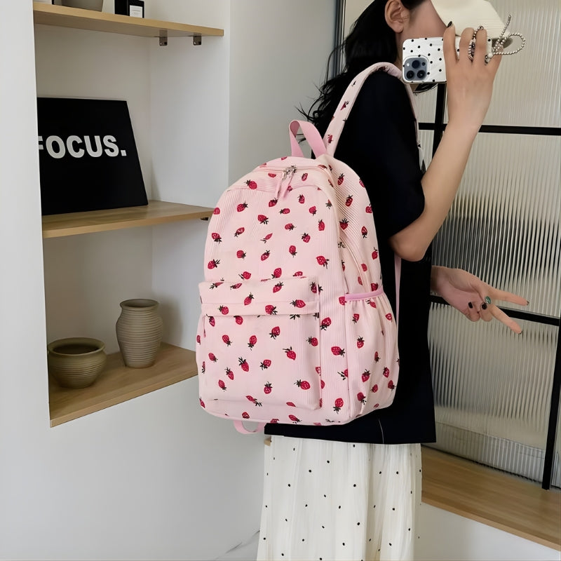 Indigo - Backpack with multiple zipper compartments and adjustable straps