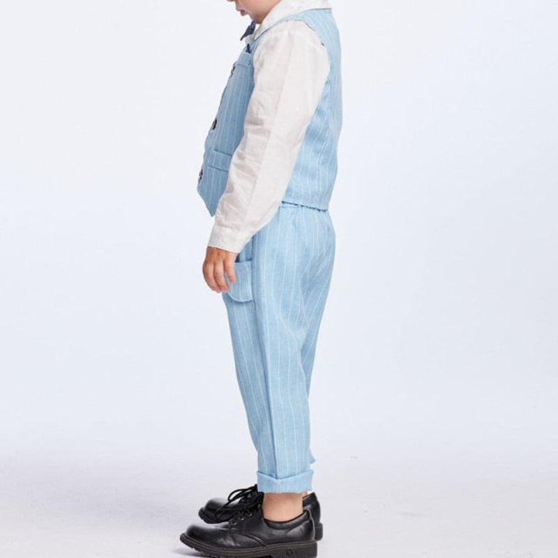 Jayden – Ensemble classique 3 pièces avec gilet sans manches et pantalon décontracté