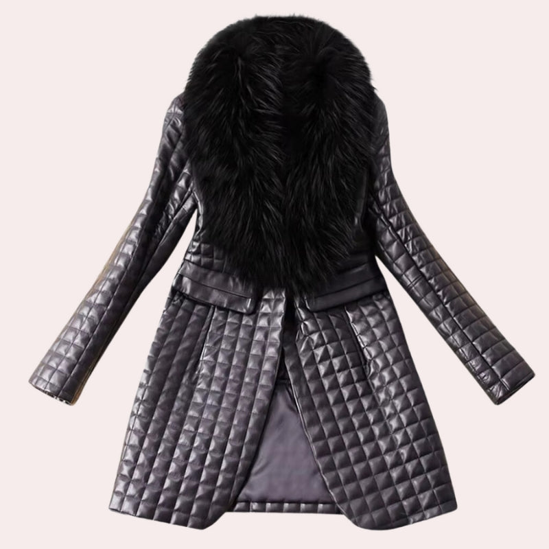 Dila - Cappotto a maniche lunghe con apertura frontale e tasche laterali