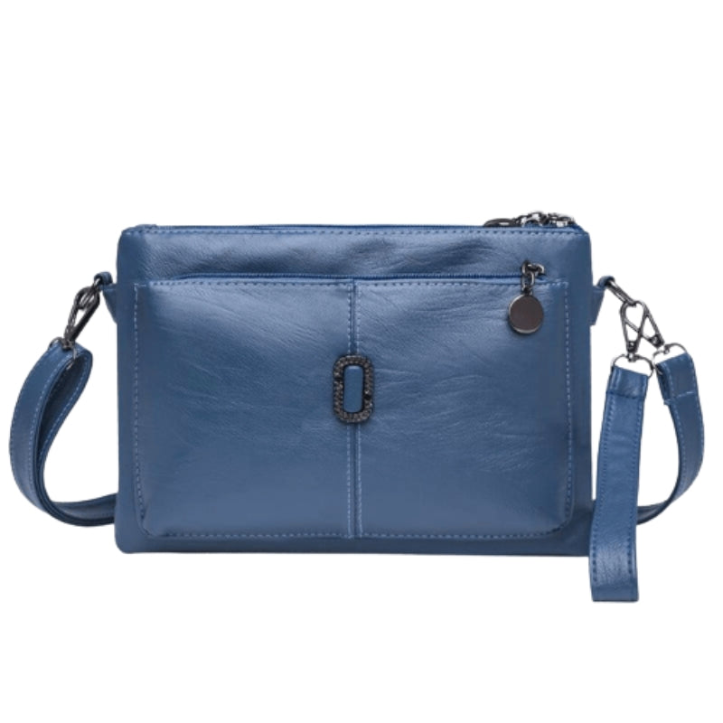 Delilah - Piccola Borsa a Tracolla con Tasche con Zip e Tracolla Regolabile