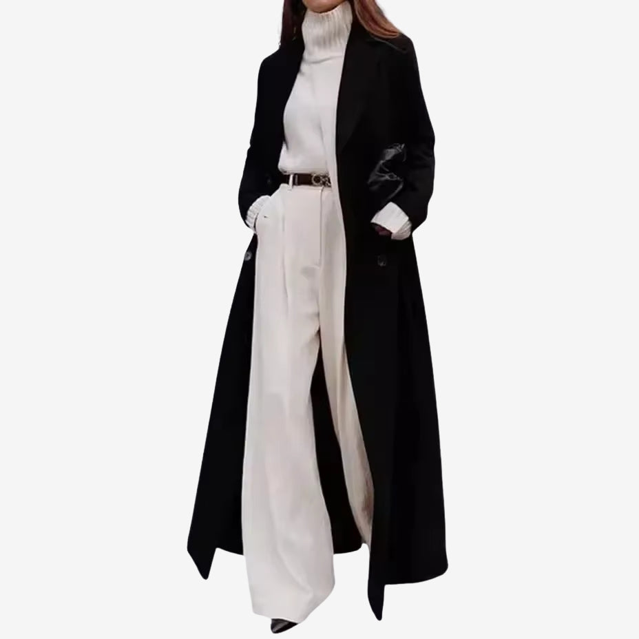 Estelle – Cappotto lungo doppiopetto con tasche