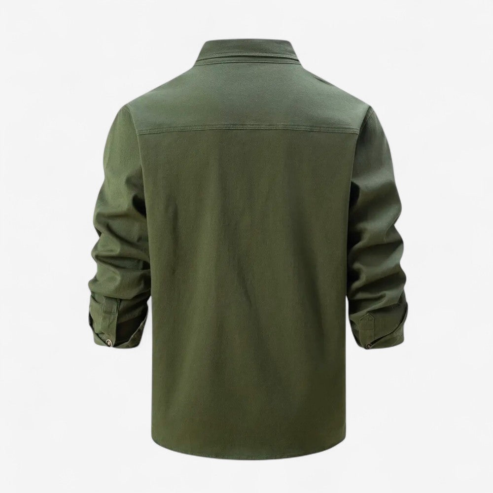 Frank - Chemise à manches longues avec détails usés et poches poitrine
