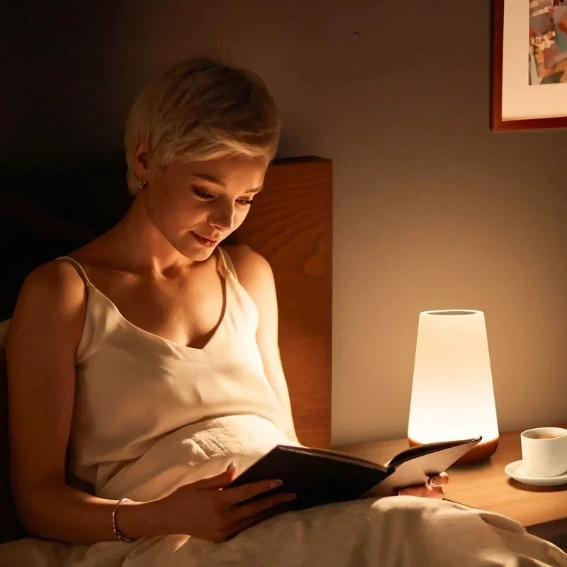 Glowtide - Lampă de noptieră tactilă reîncărcabilă, cu telecomandă