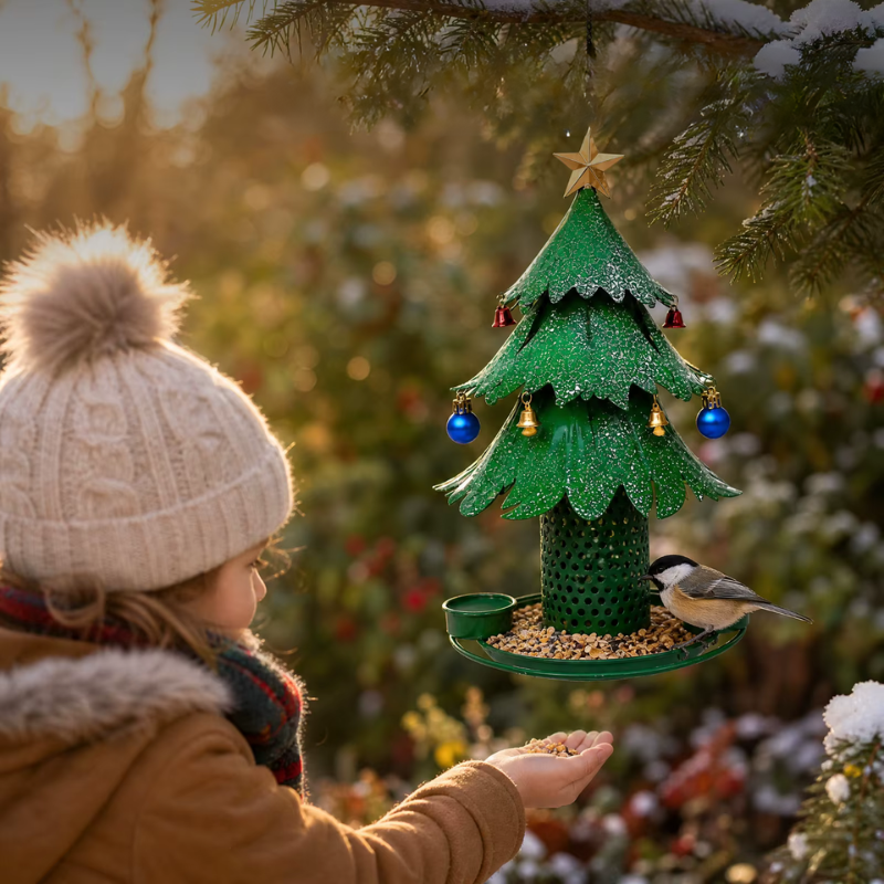 Perchwood - Tree-Shaped Bird Feeder With Metal Frame