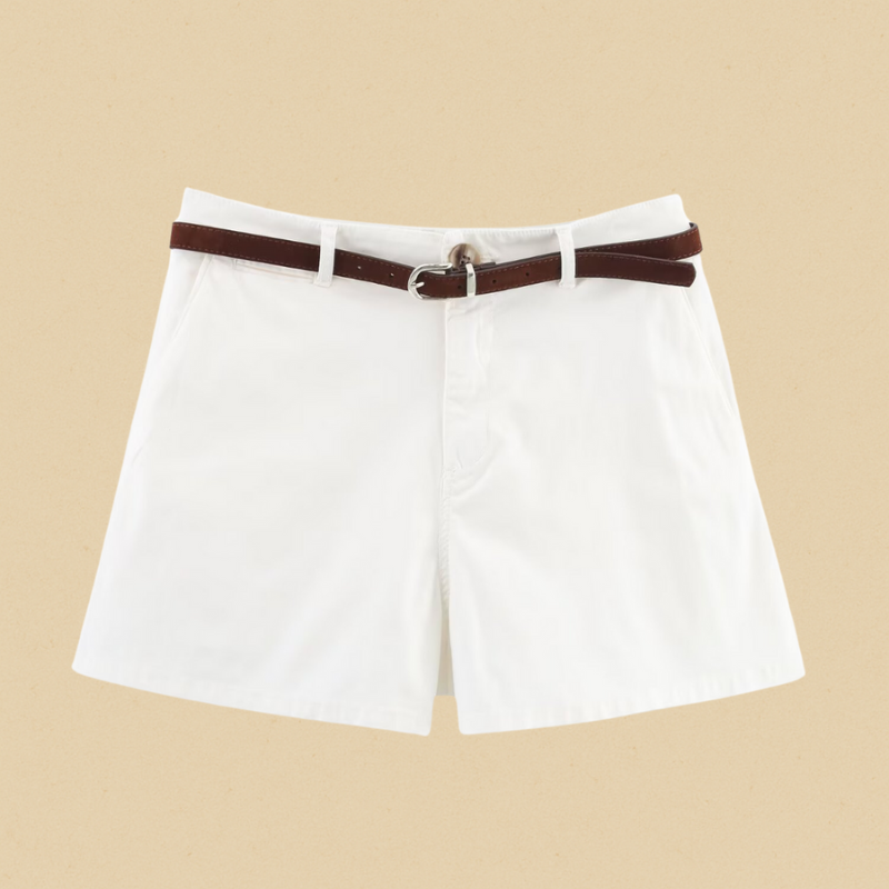 Women's Casual Shorts with Pleated Front