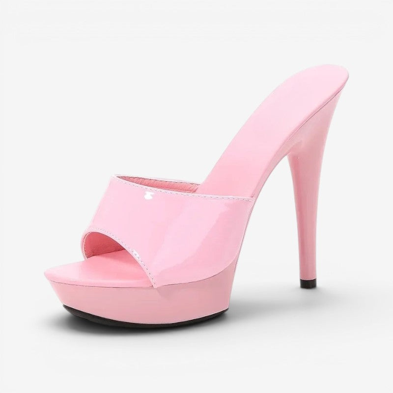 Sandales à talons hauts pour femmes avec bout ouvert