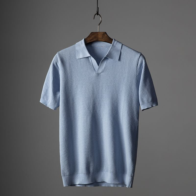 Polo homme avec col rabattu