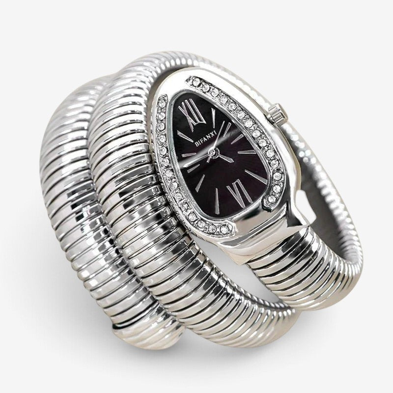 Wristelle – damski zegarek-bransoletka z motywem węża, zawijany, z mechanizmem kwarcowym