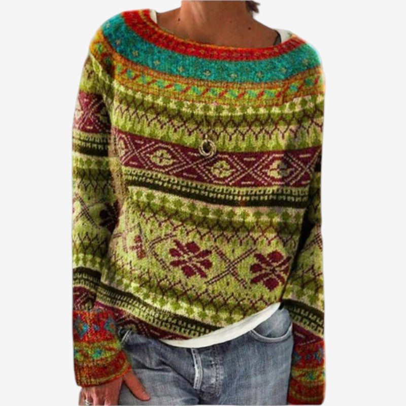ScandiKnit - Damski sweter ze skandynawskim wzorem