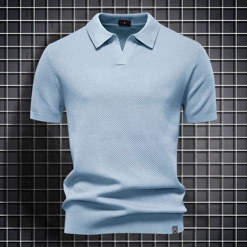 Polo ajusté pour homme à manches courtes