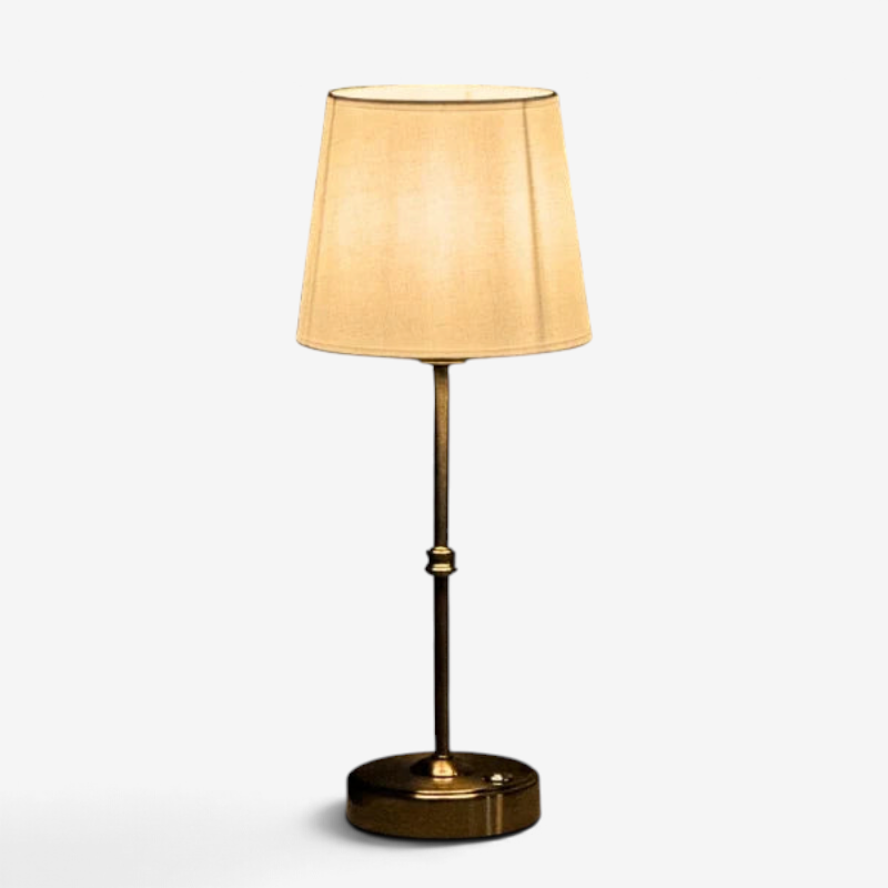 Brushedora - Lampada da tavolo senza fili con base in metallo spazzolato