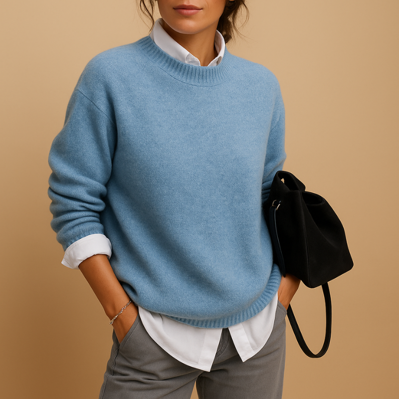 Kylie - Long Sleeve Sweater with Crew Neck