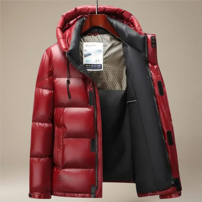 Mason – Giacca trapuntata a maniche lunghe con cappuccio e zip | Chiusura con zip a tutta lunghezza | Strato comodo per il clima fresco | Taglie M–4XL | Rosso, Nero