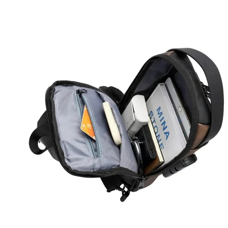 TravelMate – Kompaktowa torba na ramię z bezpiecznym zamkiem i regulowanym paskiem