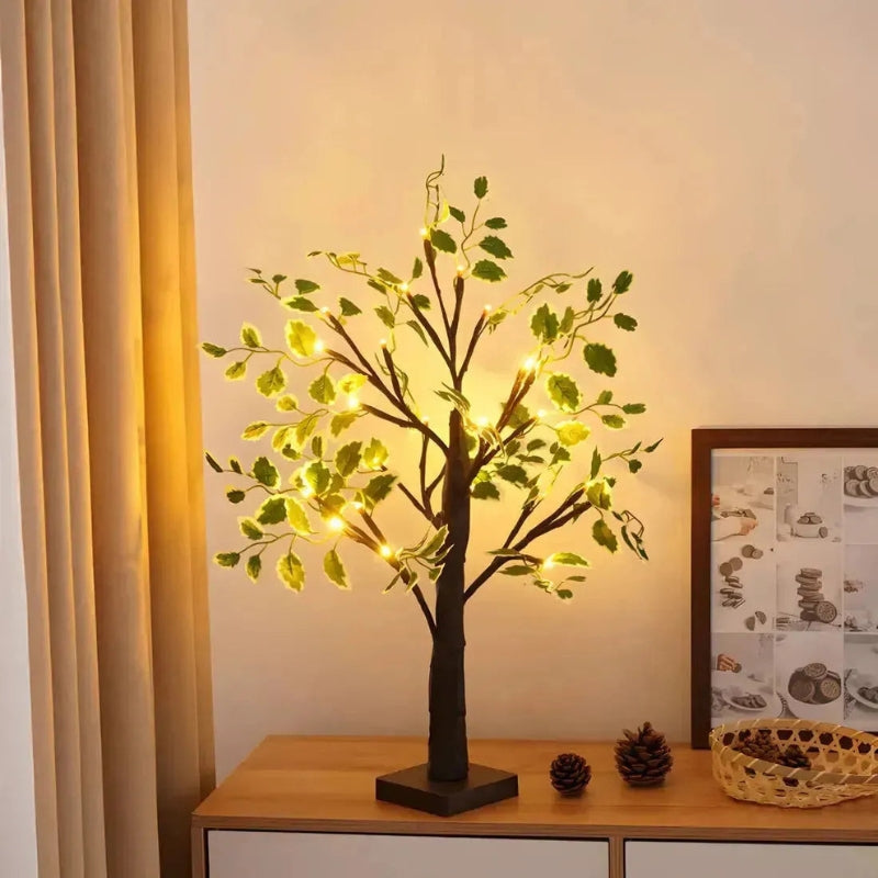 GlowTree – Lampa stołowa LED z ładowaniem i designem w kształcie drzewa