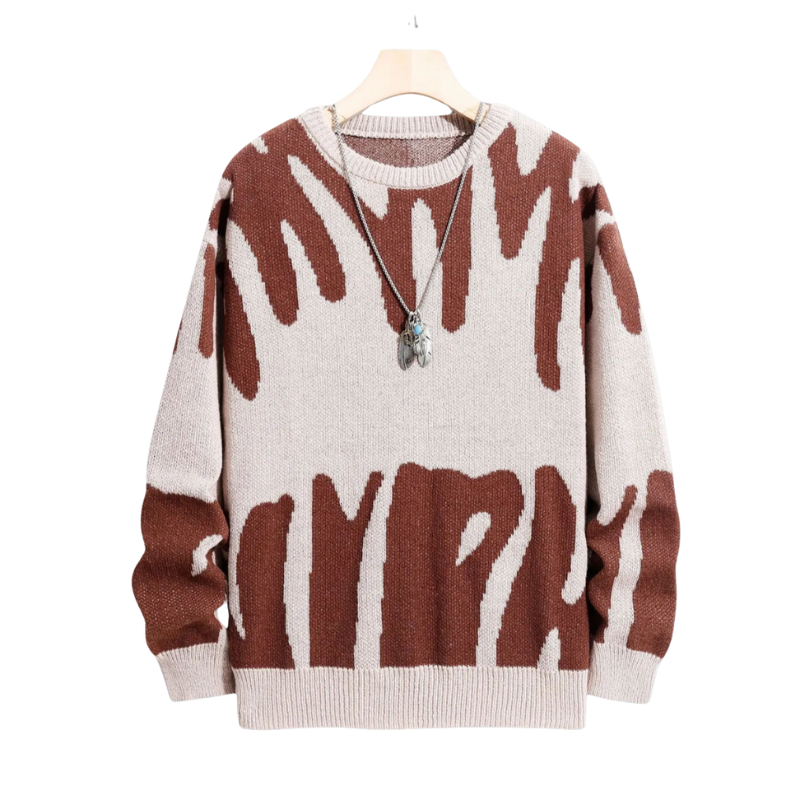 Edward – Long-sleeved sweater with modern print