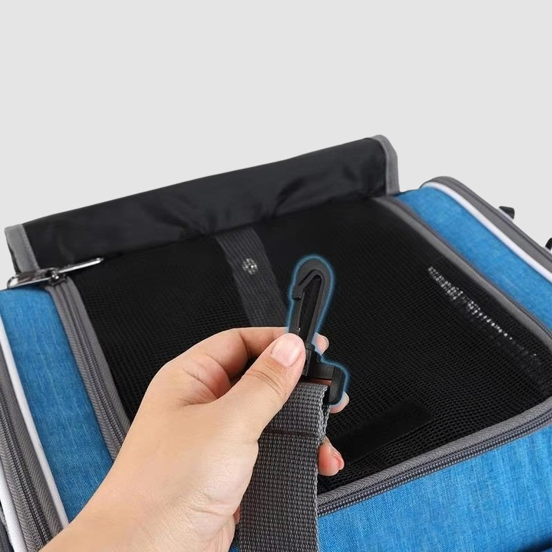 TravelBuddy – Huisdierentas met verstelbare ventilatie en meerdere ritsen