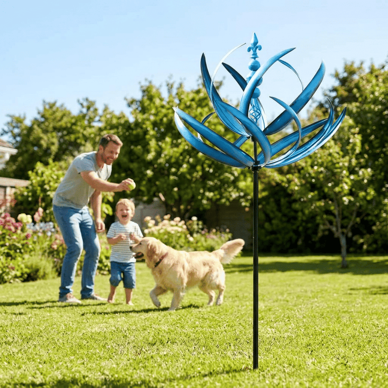 GardenBreeze – Dekorativní zahradní větrník s motivem lotosu
