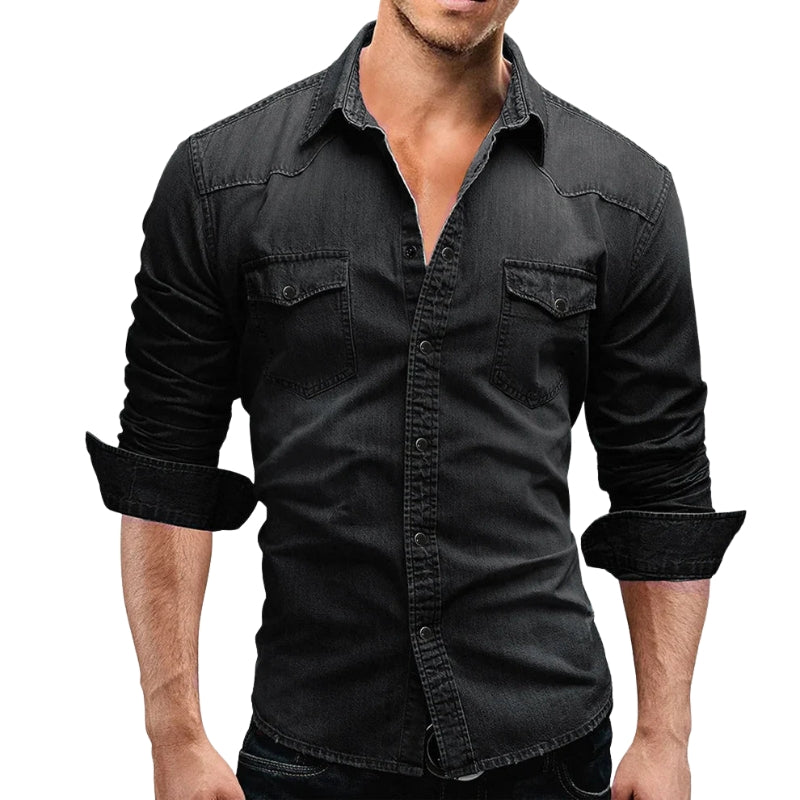 Christopher – Camicia Classica con Tasche sul Petto e Colletto Risvoltato