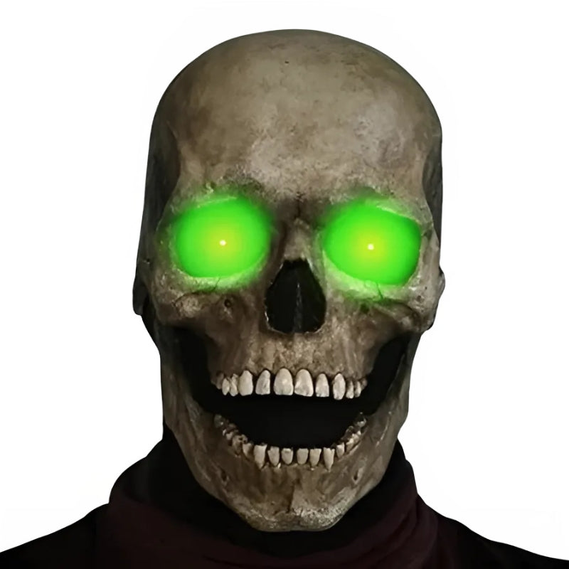 SkullMask - Full Latex Costume Mask with Clear Eyes for Seasonal Use