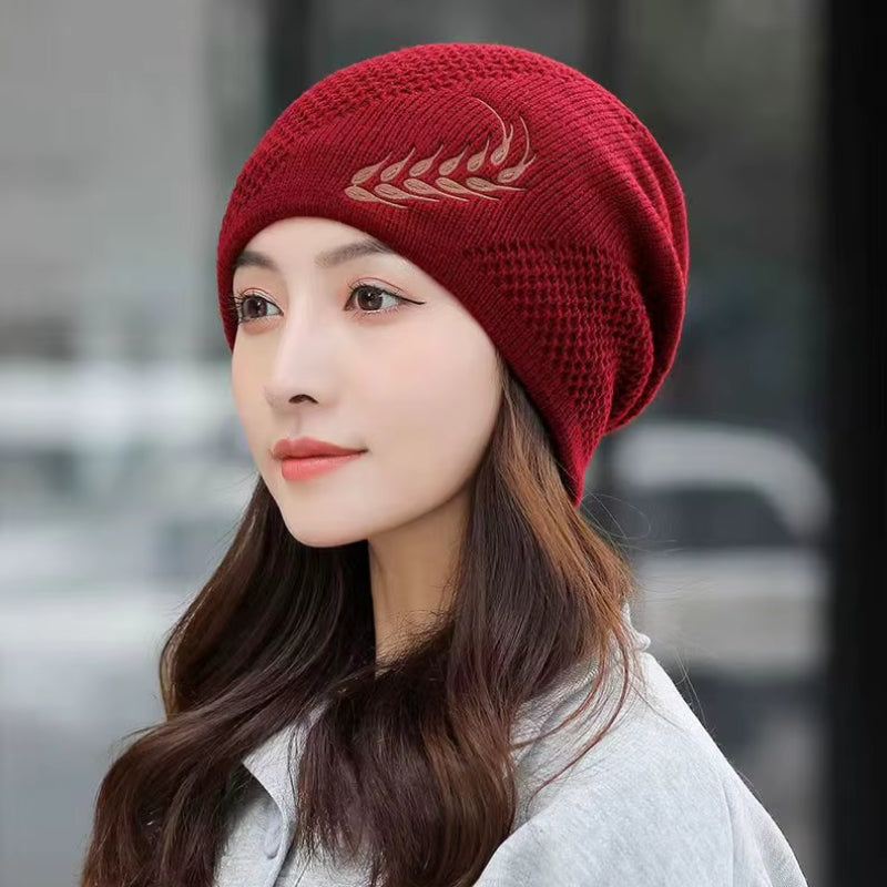 HeadNest - Bonnet doublé polaire avec motif brodé