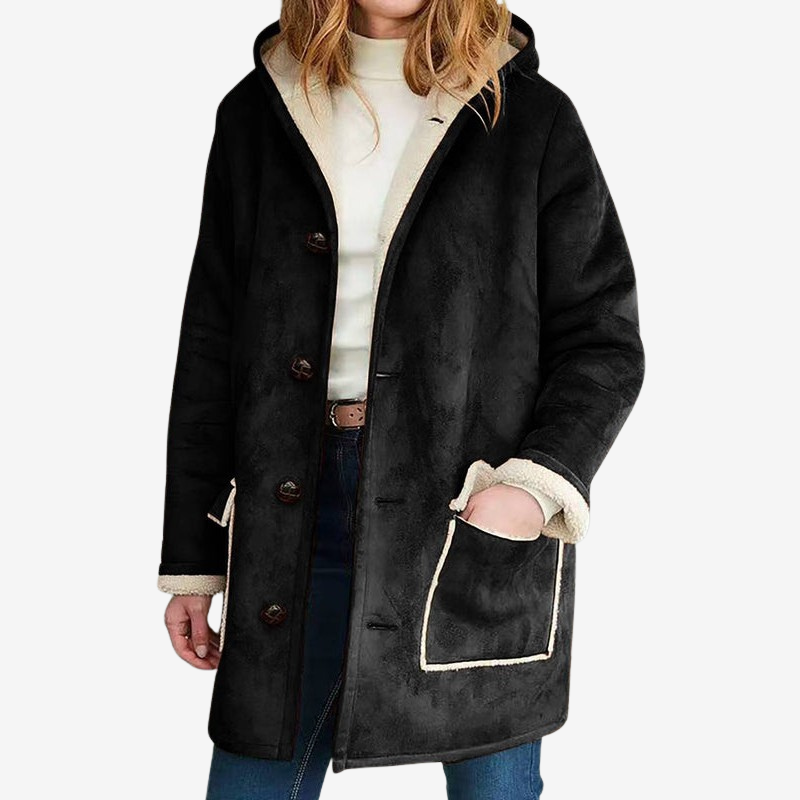Bella - Manteau à manches longues avec fermeture à boutons