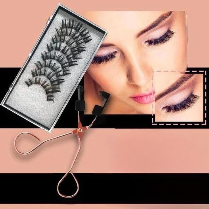 HiveGlow – Magnetische 3D Wimperset met RVS Klem voor Moeiteloze Glamour