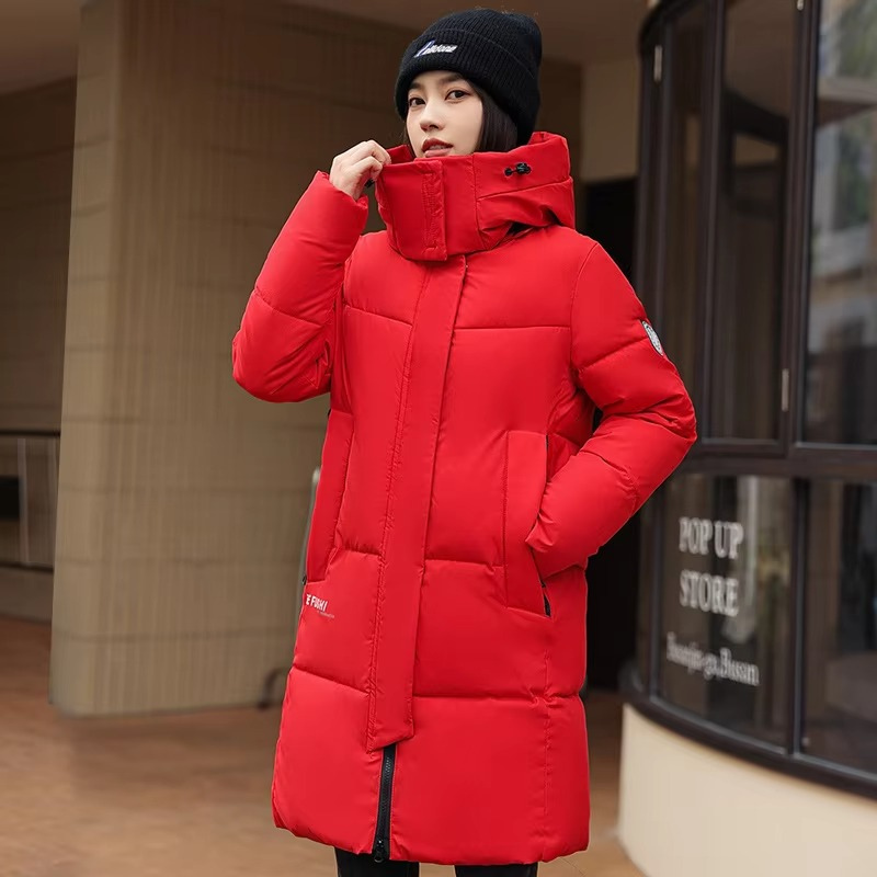 Azurine - Cappotto con cappuccio e maniche lunghe con chiusura a zip