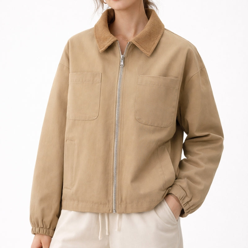 Selene – Long Sleeve Jacket With Zipper And Pockets