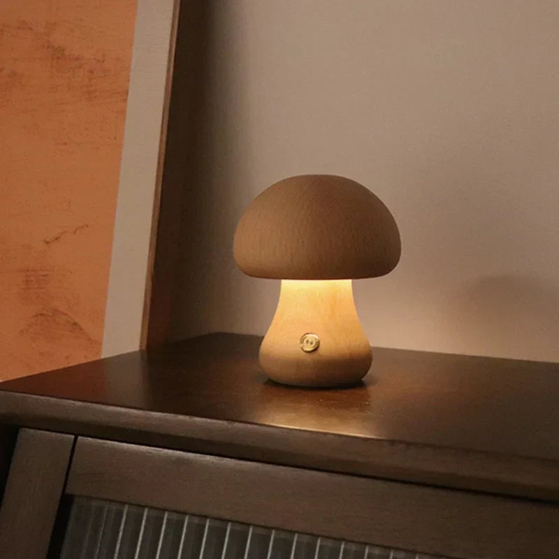 MushGlow – Lampada da Tavolo LED con Interruttore Touch e Design Ispirato a Fungo