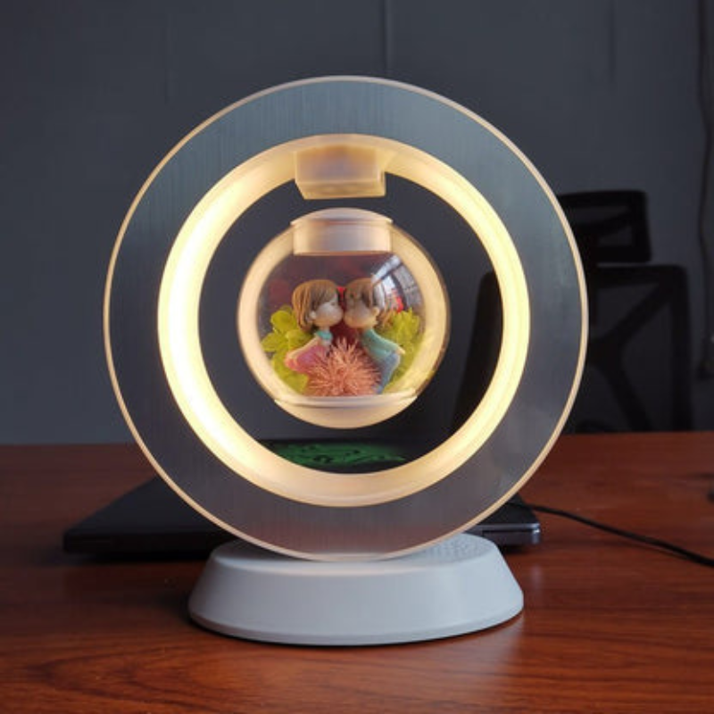 Regalo per la Festa della Mamma | Lampada da Scrivania USB con Fiore Fluttuante
