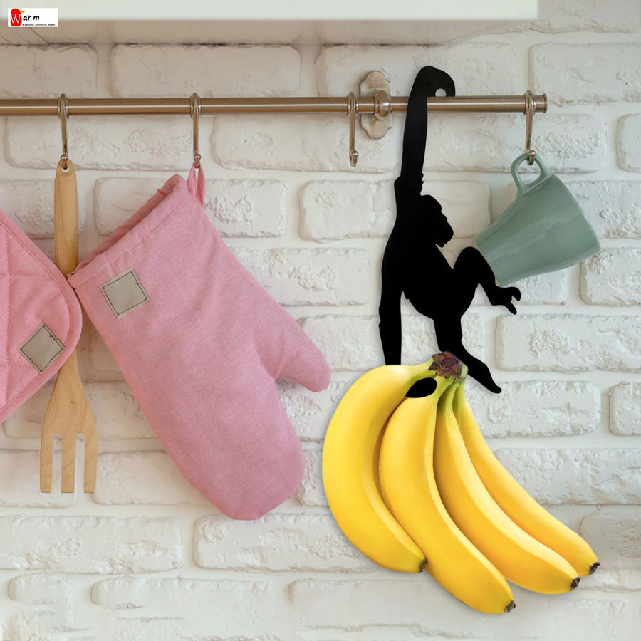 MonkeyGrip - Zabawny uchwyt na banany w kształcie małpy do kuchni