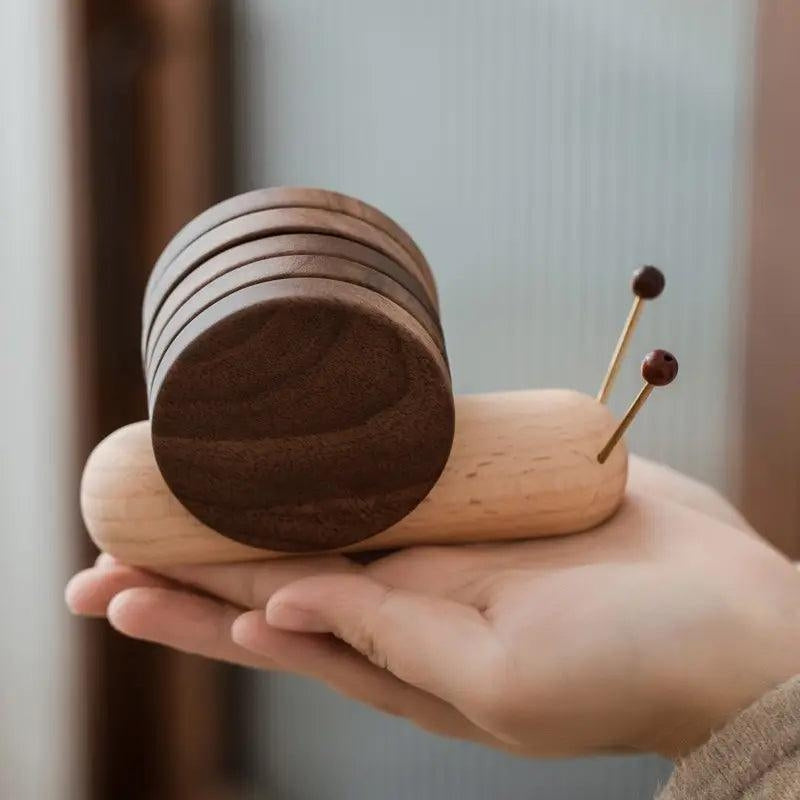 SnailEase – Sous-Verre Rond pour Tasse avec Design Inspiré d’Escargot