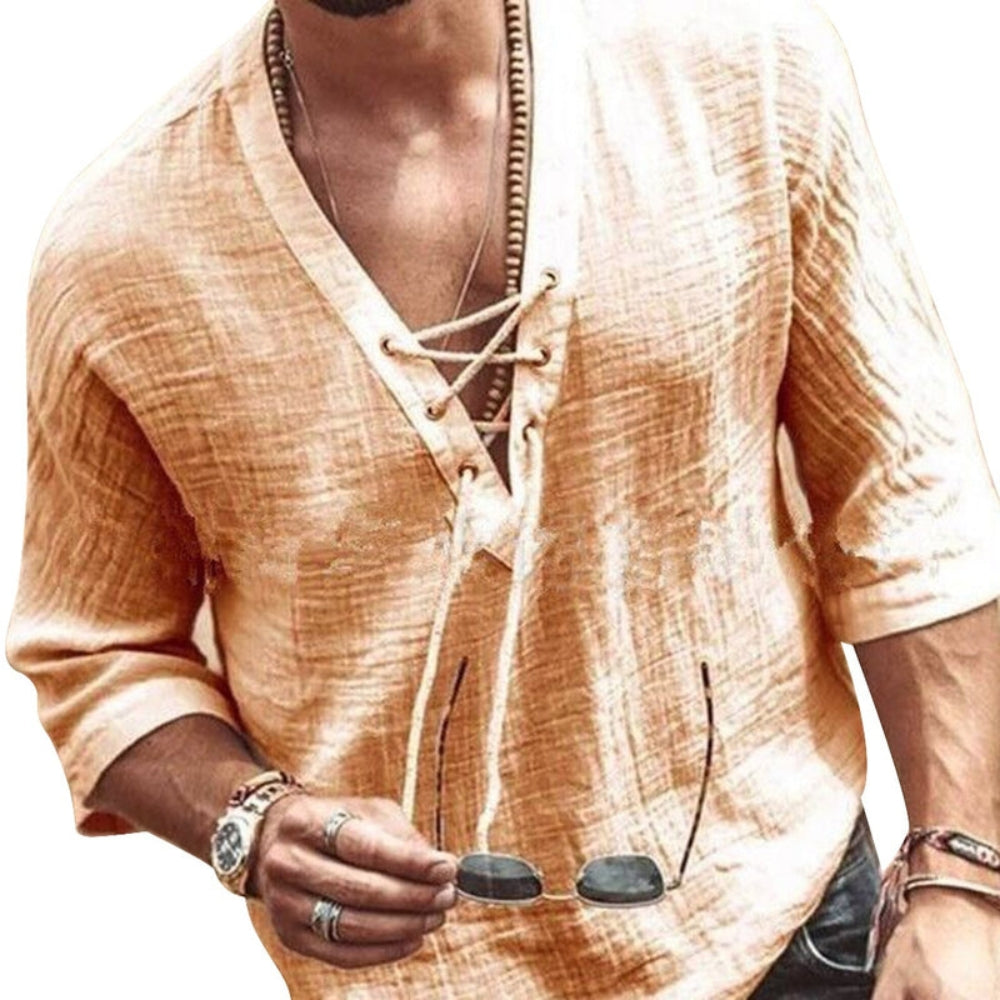 Kay – Relaxed shirt with open neckline and long sleeves