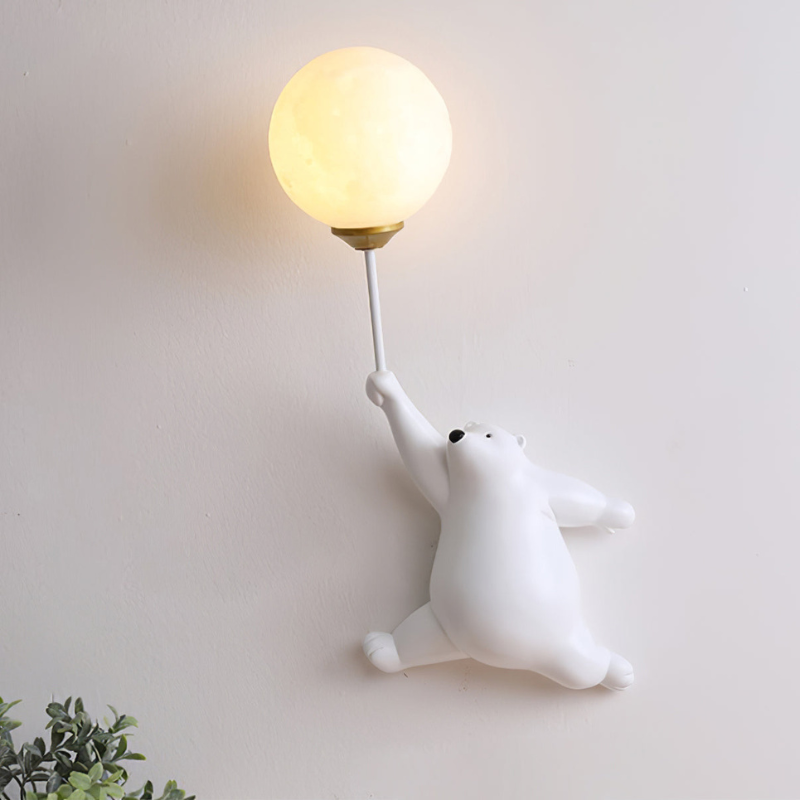GlowCub – Lampada da parete LED con design orsetto e palloncino