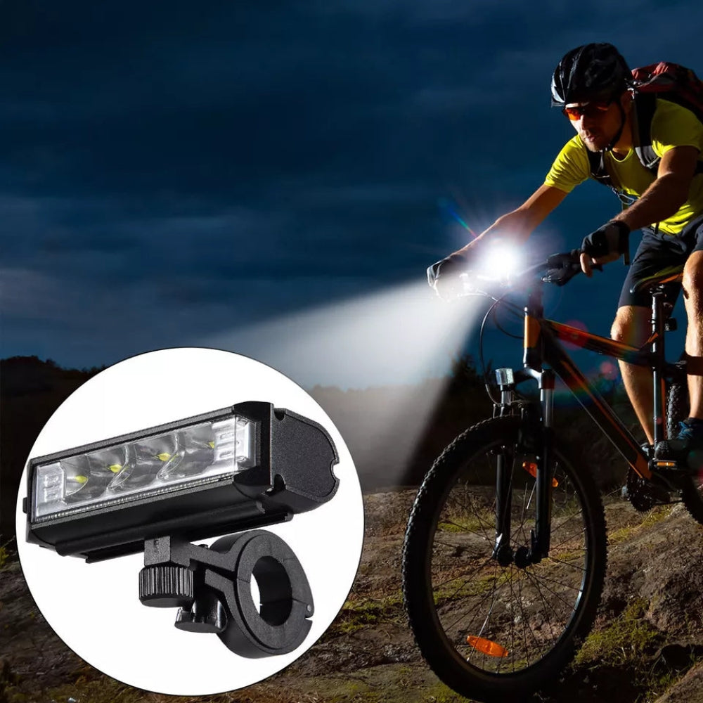 BrightRide – Výkonný LED predný svetlomet na bicykel s vodotesnou konštrukciou a rýchlym uchytením