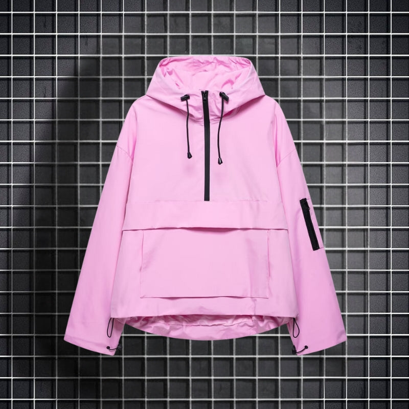 Clover – Long Sleeve Hooded Jacket With Zipper And Pockets