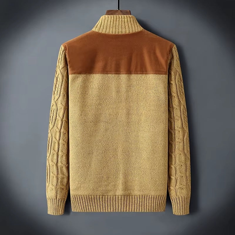 Franco - Cardigan zippé à manches longues avec poches latérales