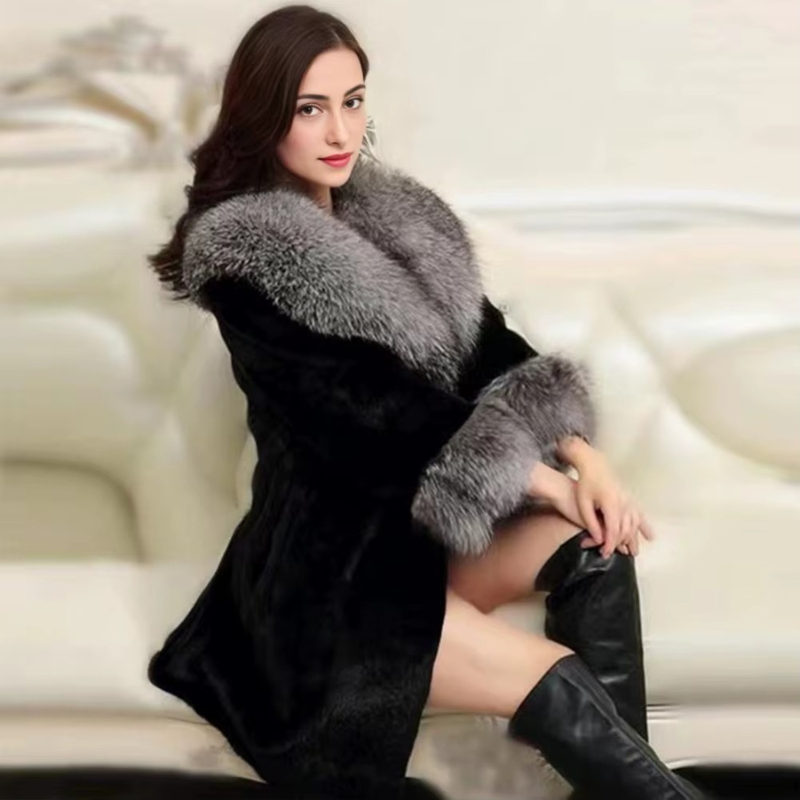 Michelle - Cappotto a maniche lunghe con linea a trapezio e scollo a V